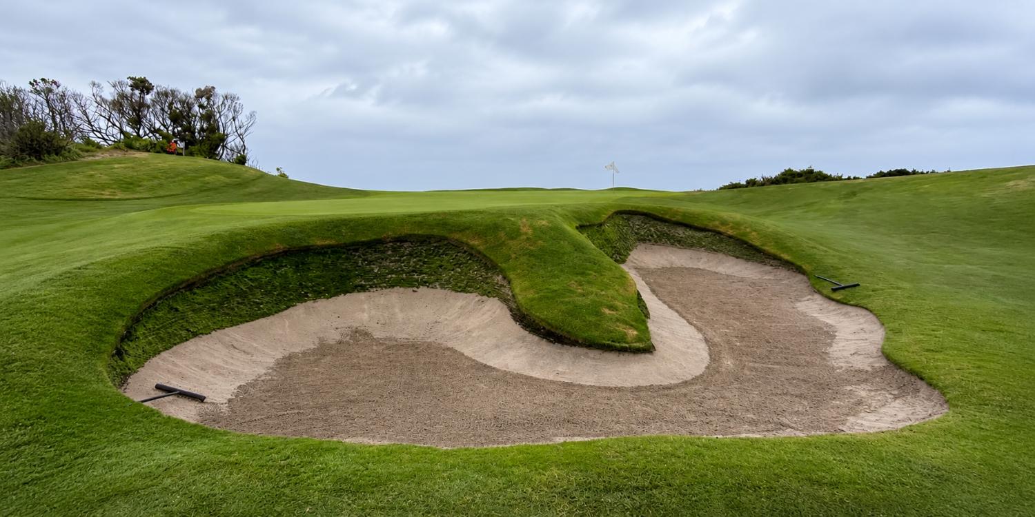 One of New South Wals GC’s recently revetted bunkers, Hole 3